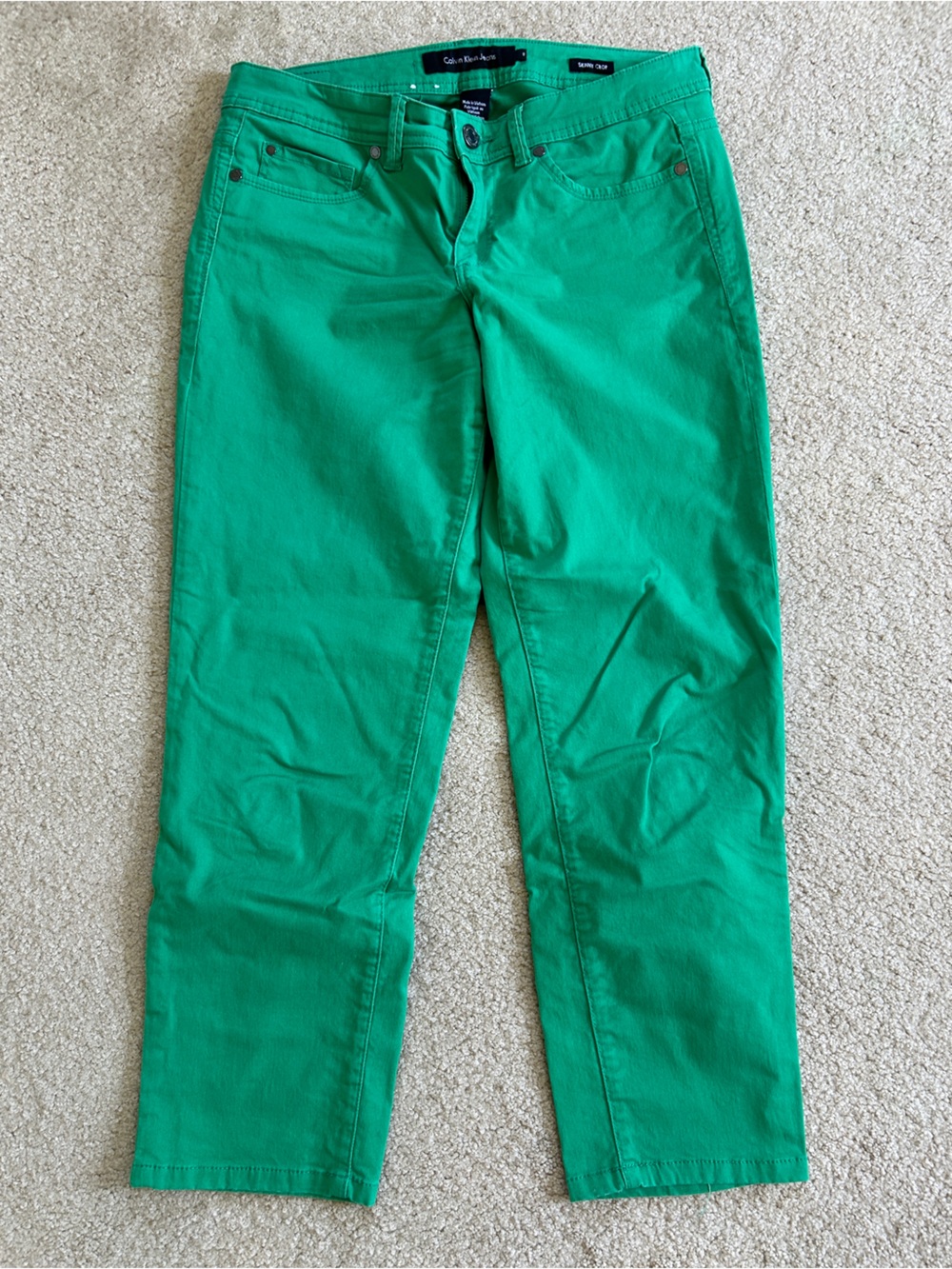 Calvin Klein Jeans Green Skinny Crop Pants